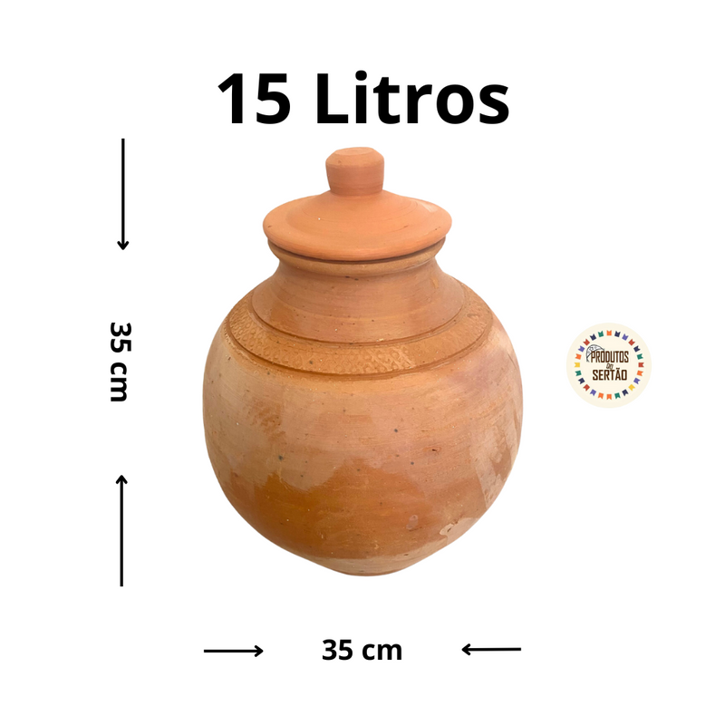 Pote de Barro para Água 15 LITROS Artesanato Nordestino Produtos do Sertão