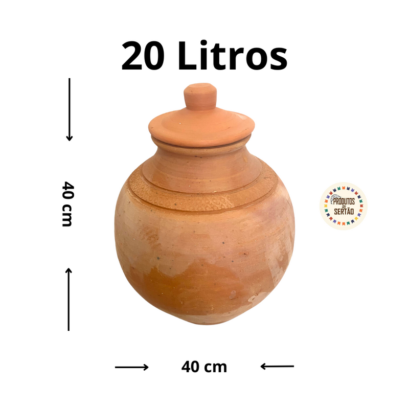 Pote de Barro para Água 20 LITROS Artesanato Nordestino Produtos do Sertão